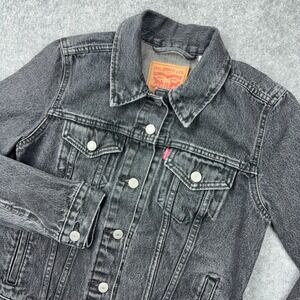 Levi's Jacket Womens Medium Short Black Denim Original Type III Jean Trucker